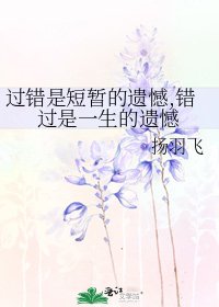 过错是短暂的遗憾,错过是一生的遗憾