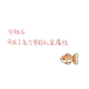 合租后开发了高冷哥的孔雀属性